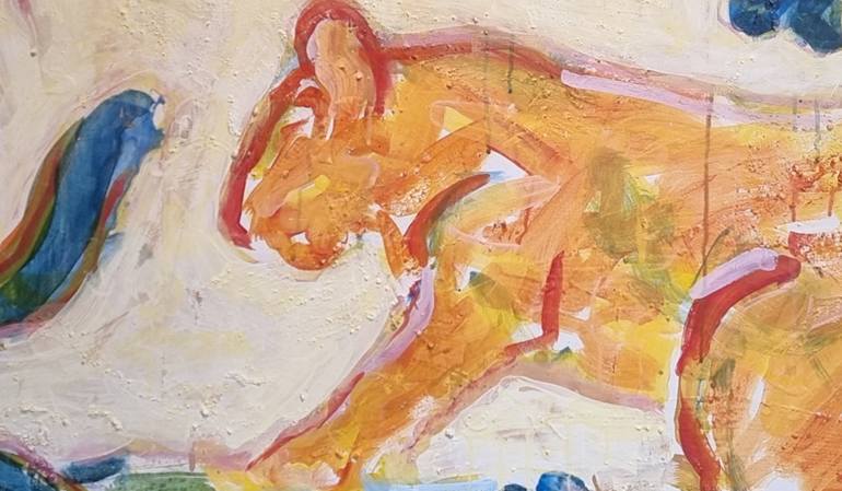 Original Expressionism Animal Painting by Arnvid Aakre