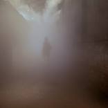 Collection road in the fog
