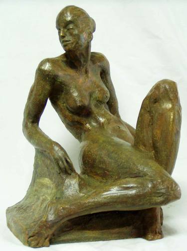 Original Realism Nude Sculpture by Paolo Camporese