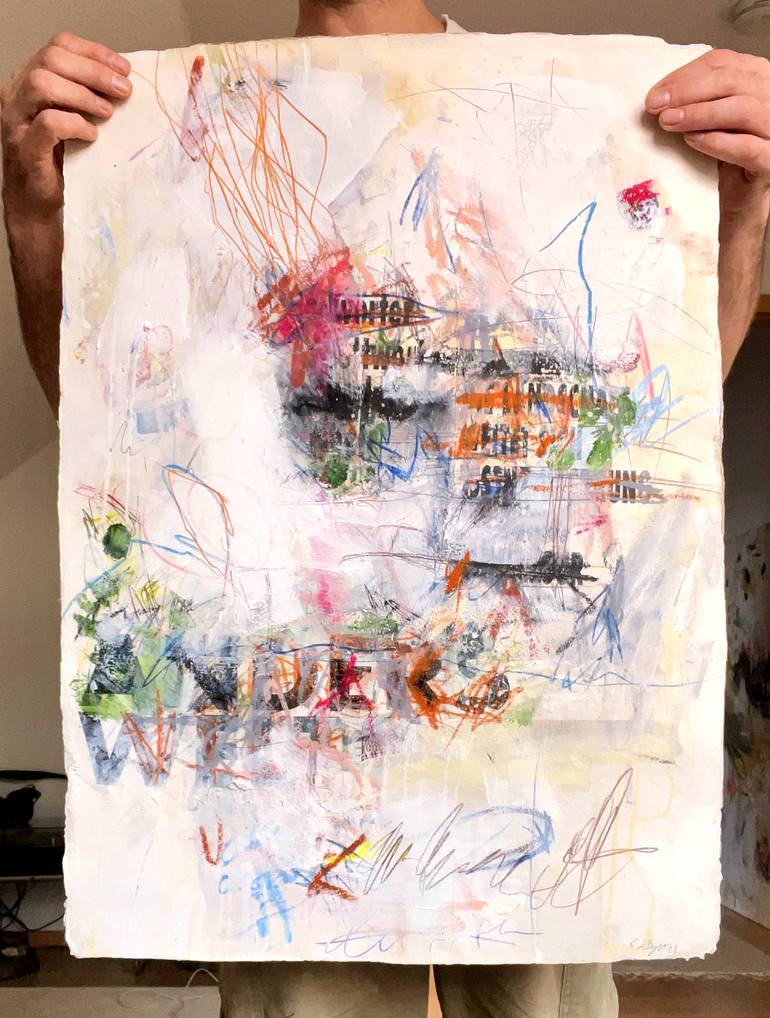 Original Abstract Expressionism Abstract Mixed Media by Stefan Heyer