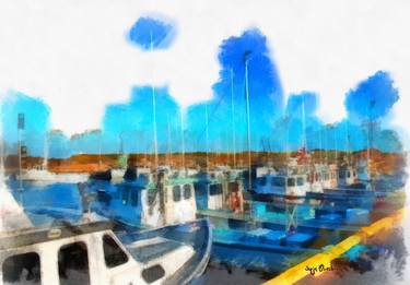 Print of Expressionism Boat Paintings by Sonja Osiecki