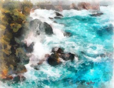 Print of Expressionism Seascape Paintings by Sonja Osiecki