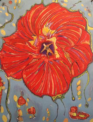 Original Illustration Floral Paintings by Michael Clague