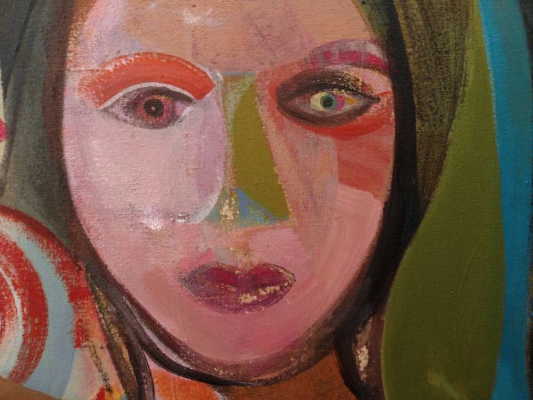 Original Cubism People Painting by Frederic Charcot