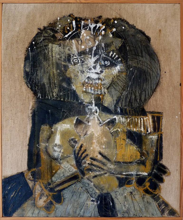 Original Abstract Expressionism People Painting by Frederic Charcot