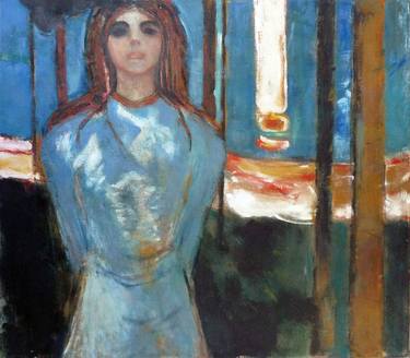 Original Expressionism Portrait Paintings by frederic charcot