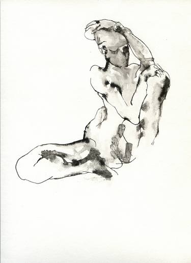 Original Expressionism Body Drawings by frederic charcot