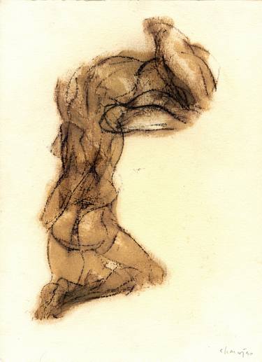 Original Figurative Nude Drawings by frederic charcot