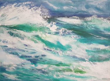 Print of Modern Seascape Paintings by Kathy Gray