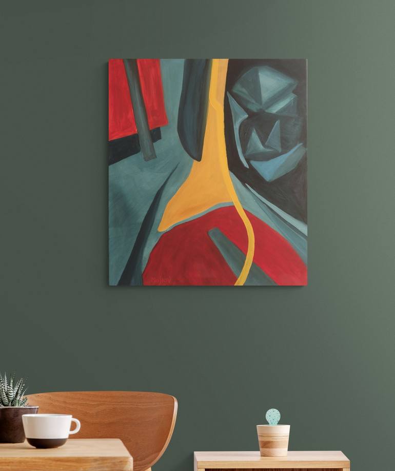 Original Abstract Expressionism Abstract Painting by Nikolay Maslov
