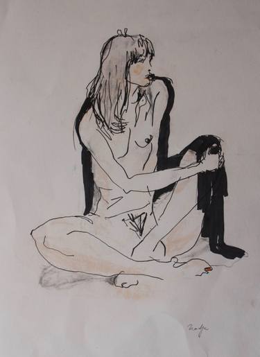 Original Nude Drawings by Nadja Solovieva
