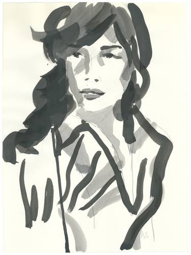 Print of Portrait Drawings by Nadja Solovieva