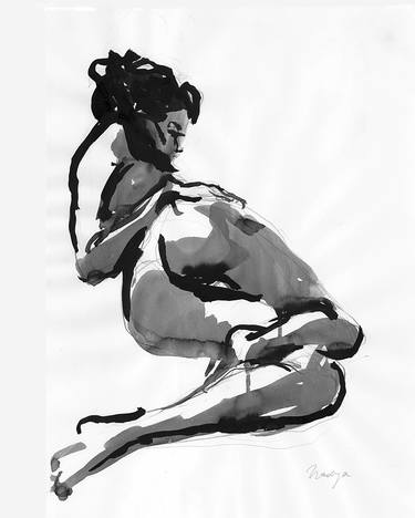 Print of Figurative Erotic Drawings by Nadja Solovieva