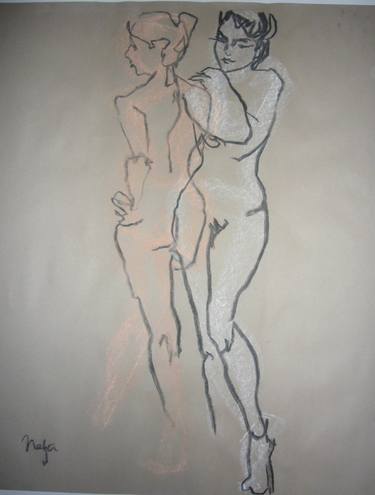 Print of Figurative Nude Drawings by Nadja Solovieva