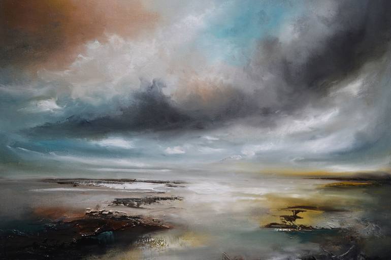 Original Abstract Seascape Painting by Anna Schofield