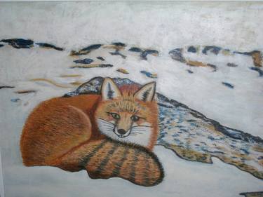 Fox on a Cold Winter Day thumb