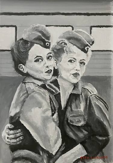 Original Black & White People Painting by Cecil Williams