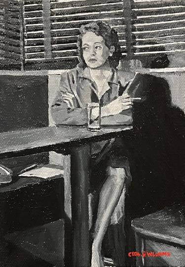 Original Black & White People Painting by Cecil Williams