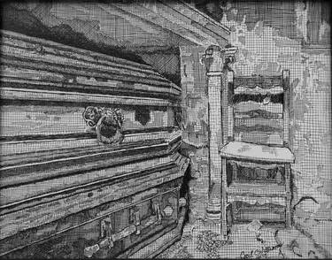 Original Realism Interiors Drawings by Cecil Williams
