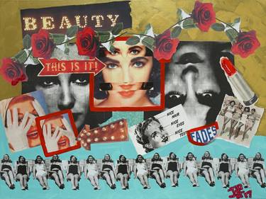 Original Pop Art Pop Culture/Celebrity Collage by Nancy Landauer