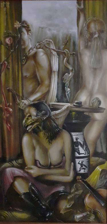 Original Surrealism Classical mythology Paintings by Michele Maioli