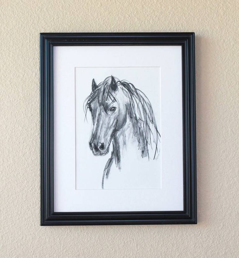 Original Conceptual Horse Drawing by Janet Ferraro