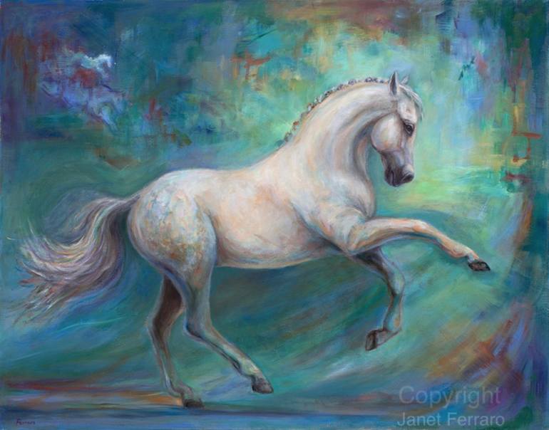 Original Fine Art Horse Paintings by Janet Ferraro