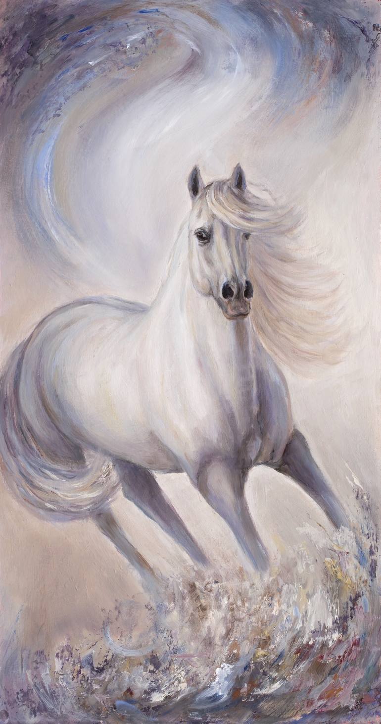 Original Figurative Horse Painting by Janet Ferraro