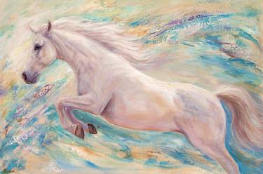 Original Impressionism Horse Paintings by Janet Ferraro