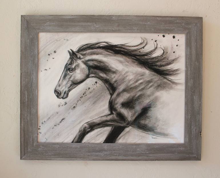 Original Horse Drawing by Janet Ferraro