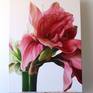 A botanical exploration of the Amaryllis flower. Painted using acrylic on canvas, and is ready to hang.