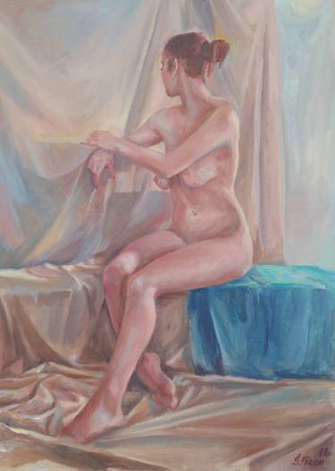 Print of Portraiture Nude Paintings by Sergei Sonera
