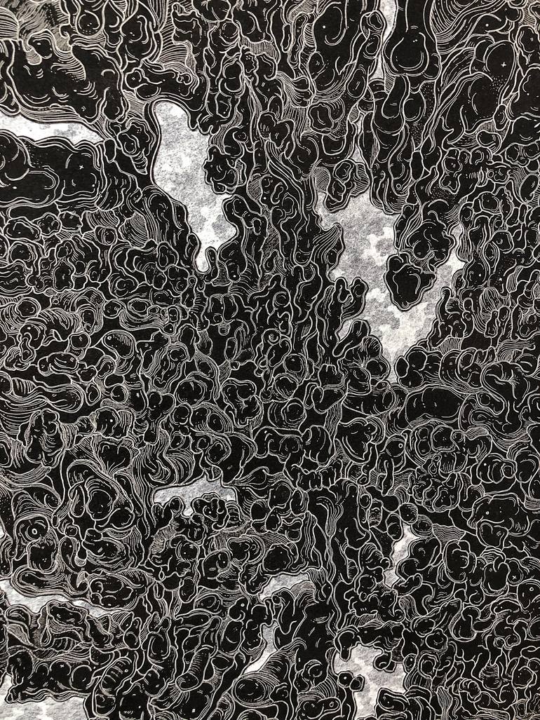Original Abstract Nature Printmaking by Emily Shopp