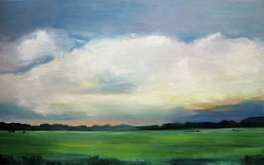Clouds Landscape painting on canvas Original Oil Sky thumb