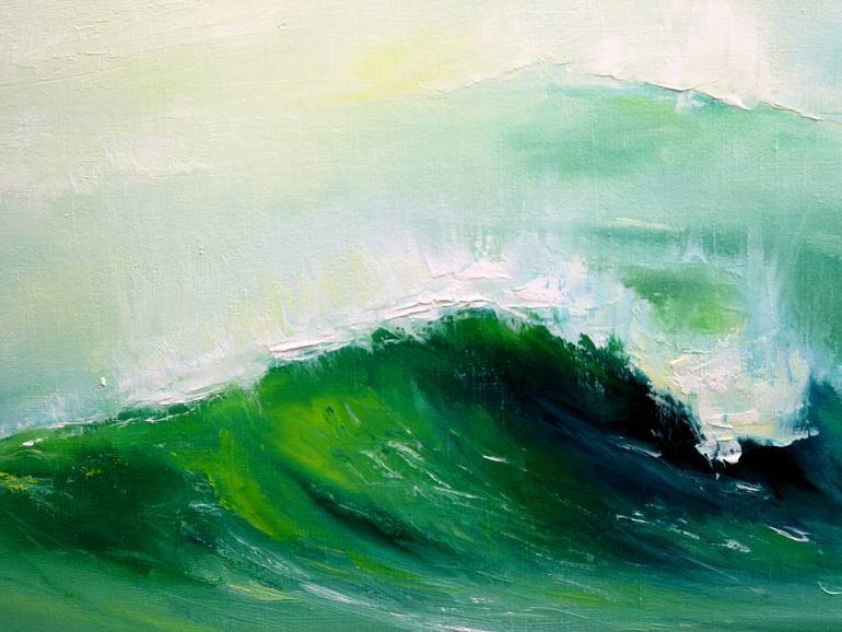 Original Abstract Expressionism Seascape Painting by Anna Lubchik
