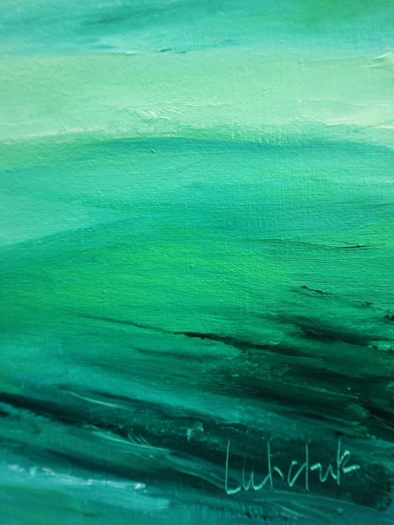 Original Abstract Expressionism Seascape Painting by Anna Lubchik