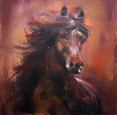 Print of Abstract Expressionism Horse Paintings by Anna Lubchik