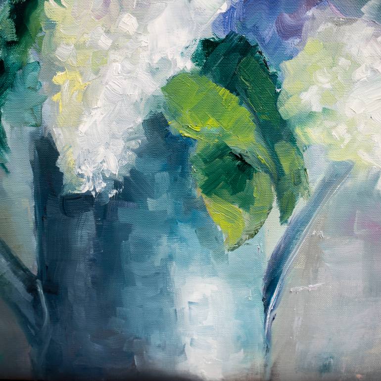 Original Abstract Floral Painting by Anna Lubchik