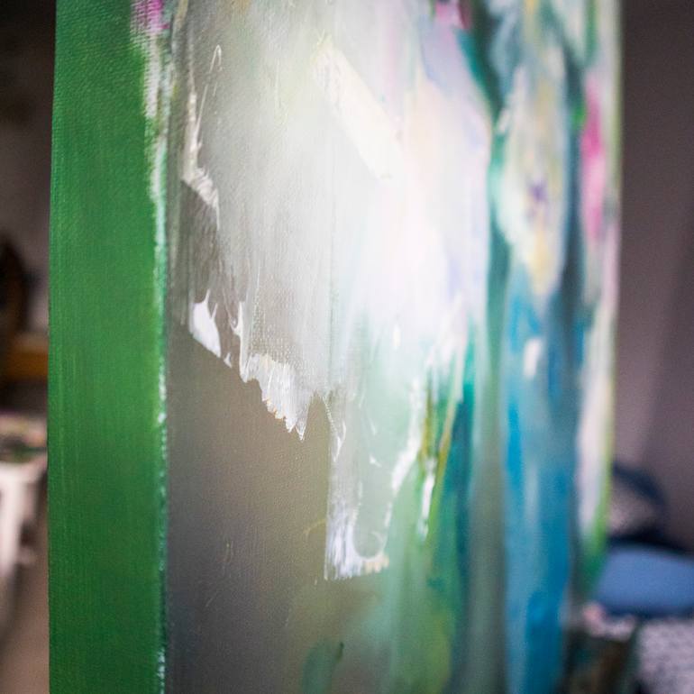 Original Abstract Floral Painting by Anna Lubchik