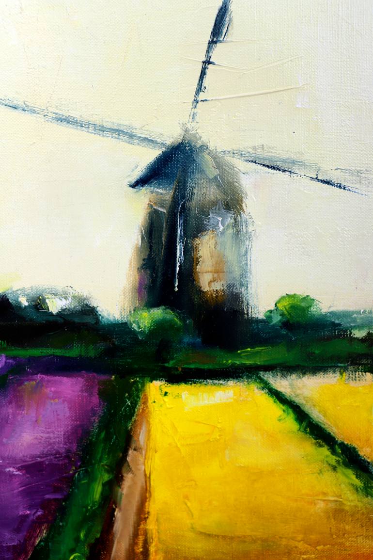 Original Abstract Landscape Painting by Anna Lubchik