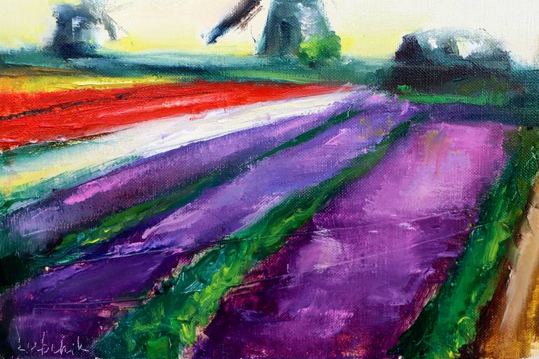 Original Abstract Landscape Painting by Anna Lubchik