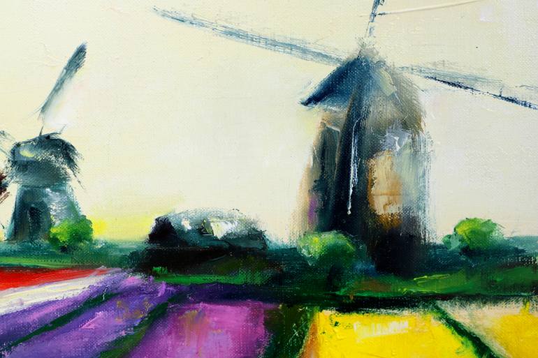 Original Abstract Landscape Painting by Anna Lubchik
