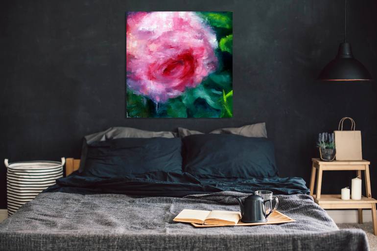 Original Abstract Floral Painting by Anna Lubchik