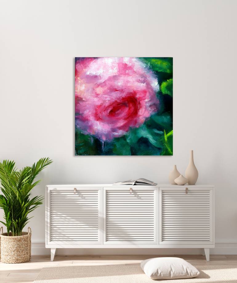 Original Abstract Floral Painting by Anna Lubchik