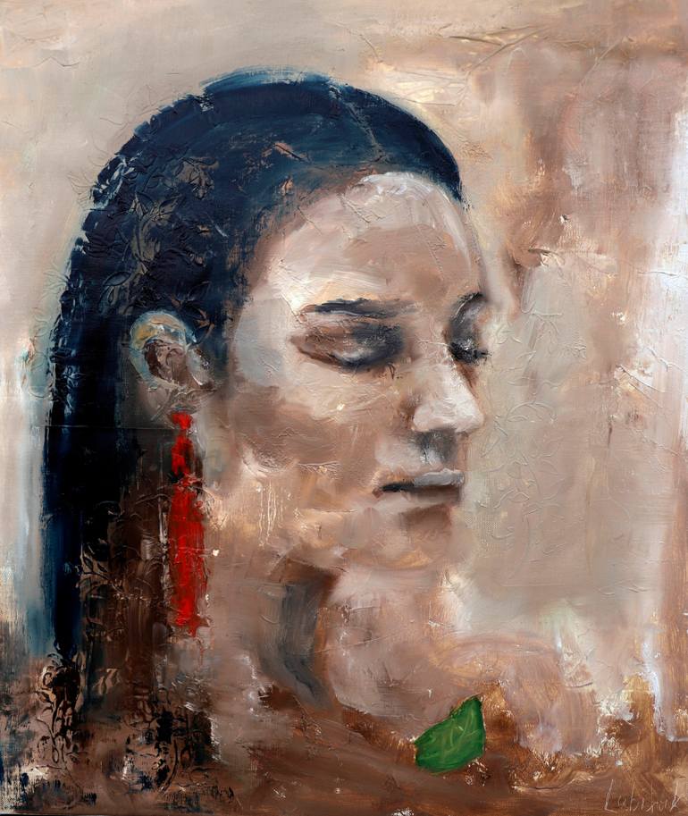 Original Abstract Women Painting by Anna Lubchik