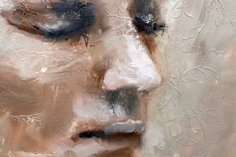 Original Abstract Women Painting by Anna Lubchik