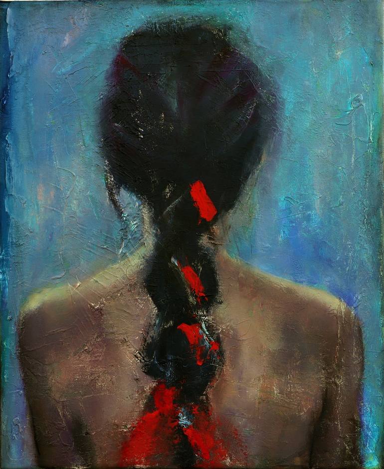 Woman naked back portrait Painting by Anna Lubchik Saatchi Art