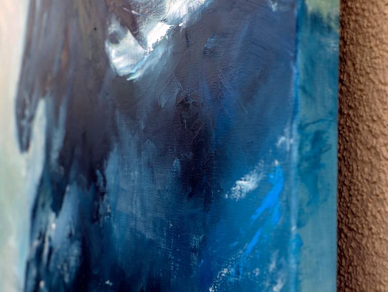 Original Abstract Horse Painting by Anna Lubchik