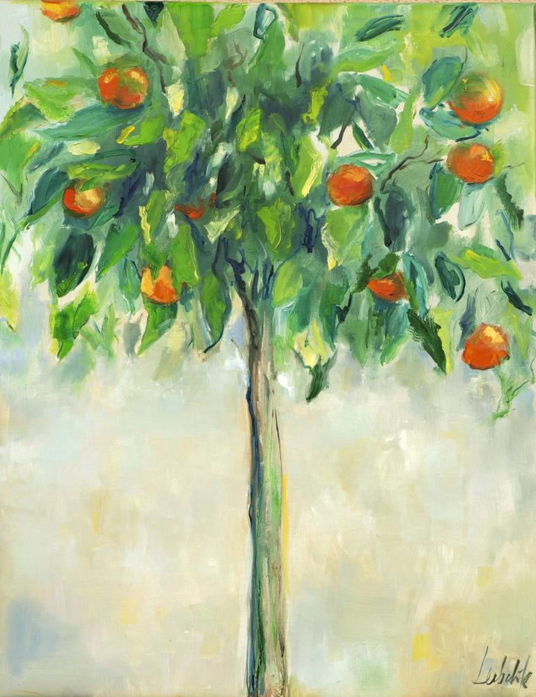 orange tree painting