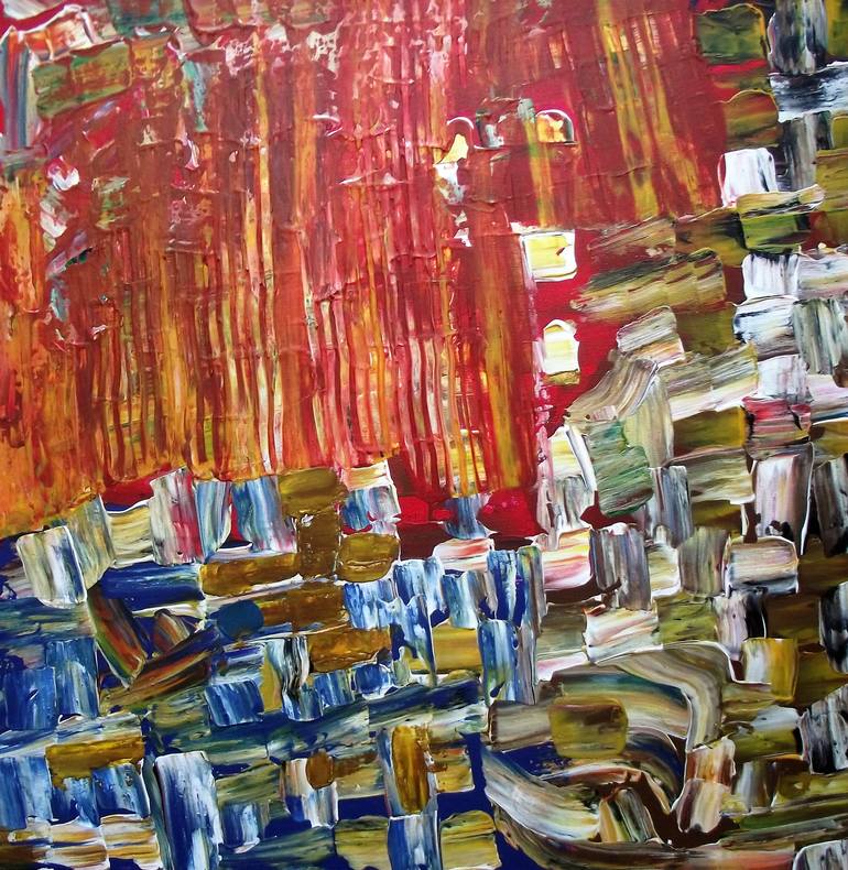 Original Abstract Expressionism Abstract Painting by Yeoryios Semertzis